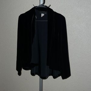 Black velvet blazer